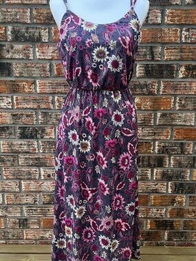 Nine Britton Navy Floral Spaghetti-Strap dress Small Petite - Stitch Fix